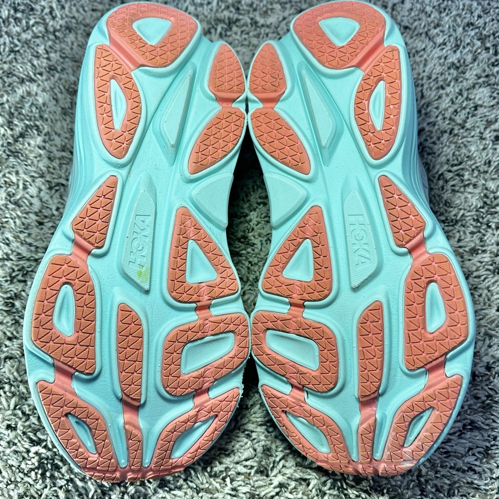 Hoka Bondi 8 Athletic Running Shoes Womens 8.5 B Aqua Gray Lightweight Walking - Picture 9 of 10